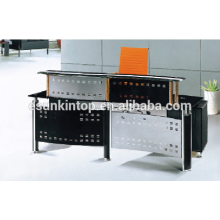 Temper glass reception desk for office , Foshan office furniture manufacturer, Sell office furniture (P6001)